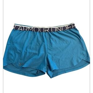 Blue under armor shorts women’s